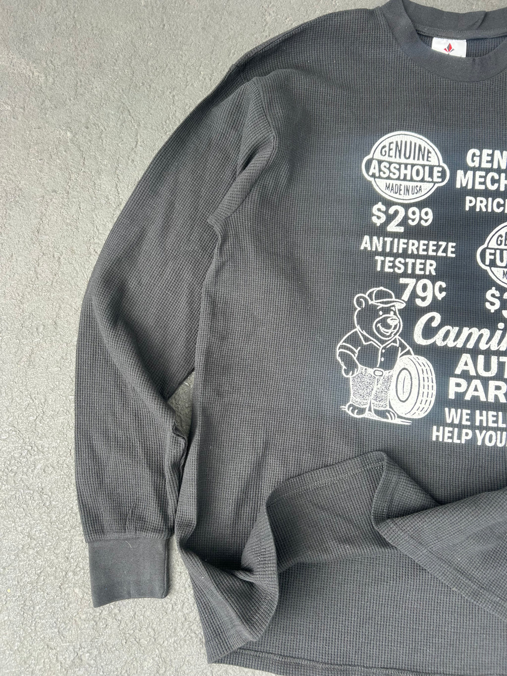 Parts & Personalities Long Sleeve Thermal Shirt-Black
