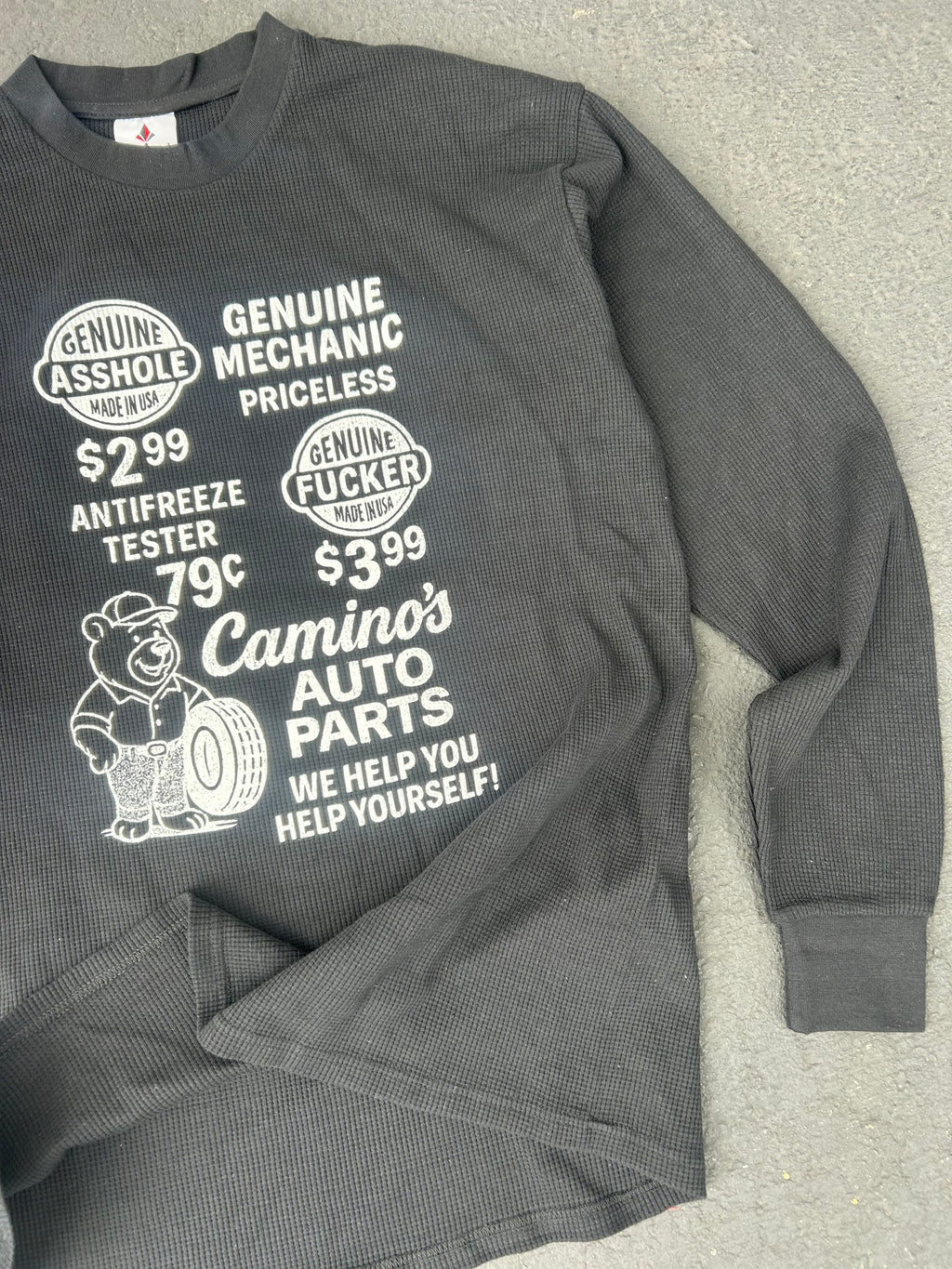 Parts & Personalities Long Sleeve Thermal Shirt-Black