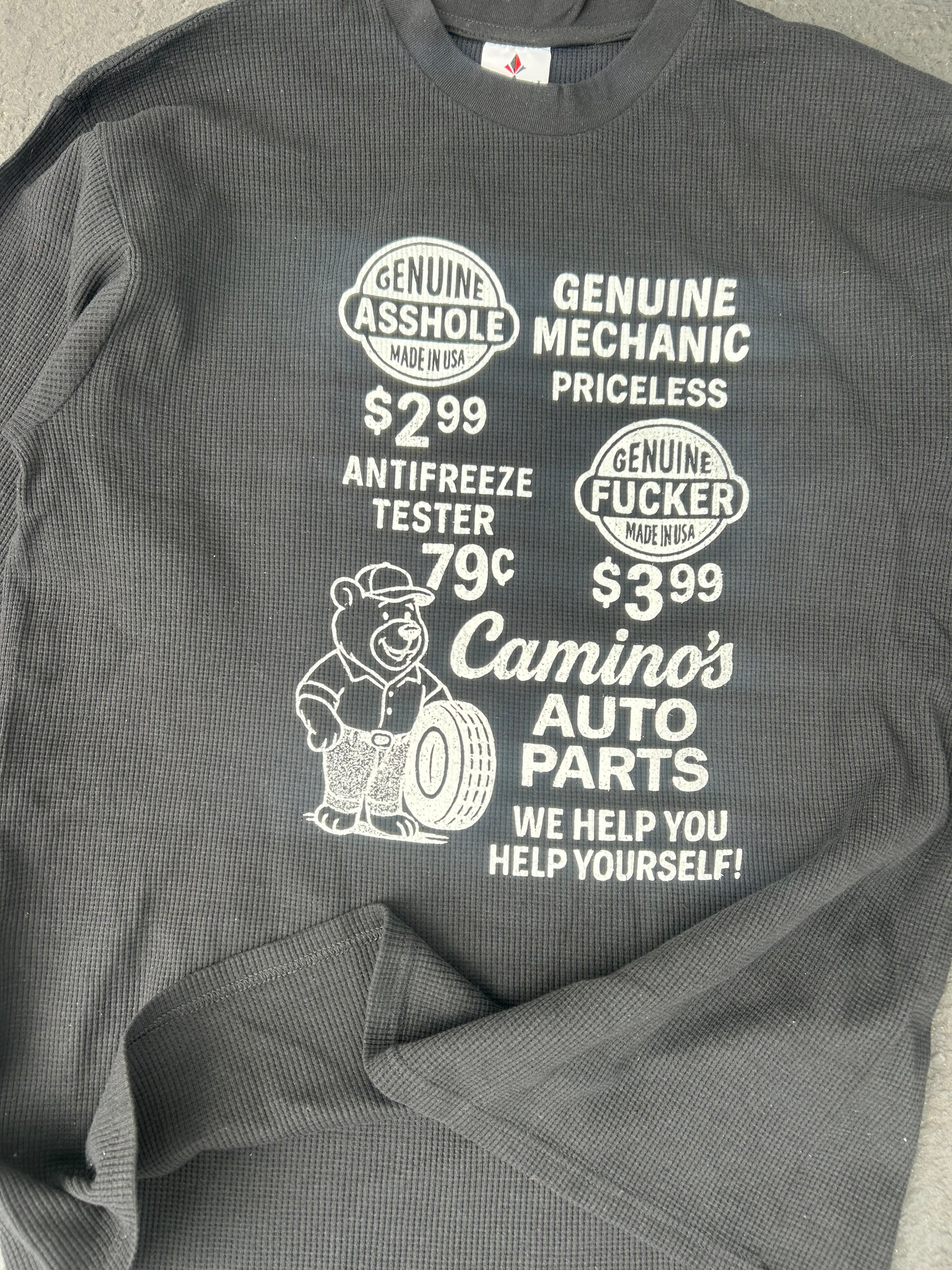 Parts & Personalities Long Sleeve Thermal Shirt-Black