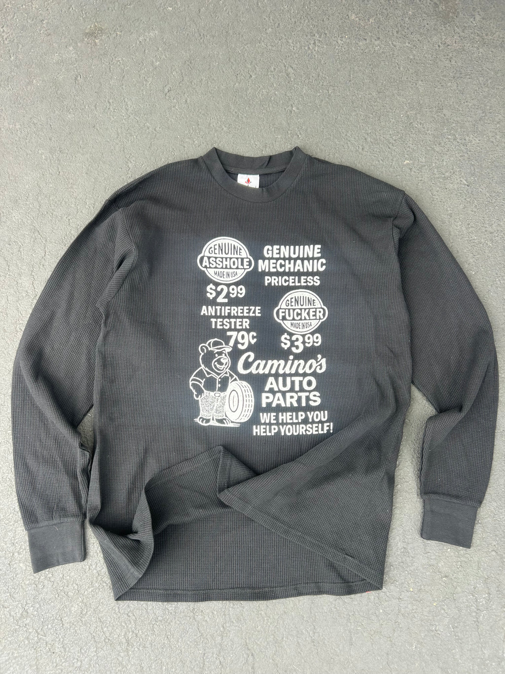 Parts & Personalities Long Sleeve Thermal Shirt-Black