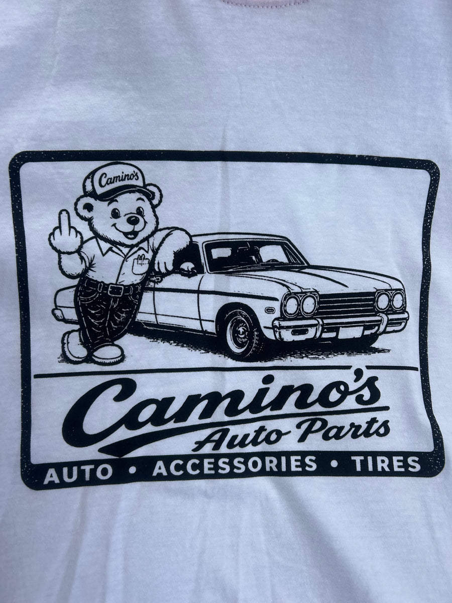 Camino’s Auto Parts “Flip The Bird” Ringer Tee