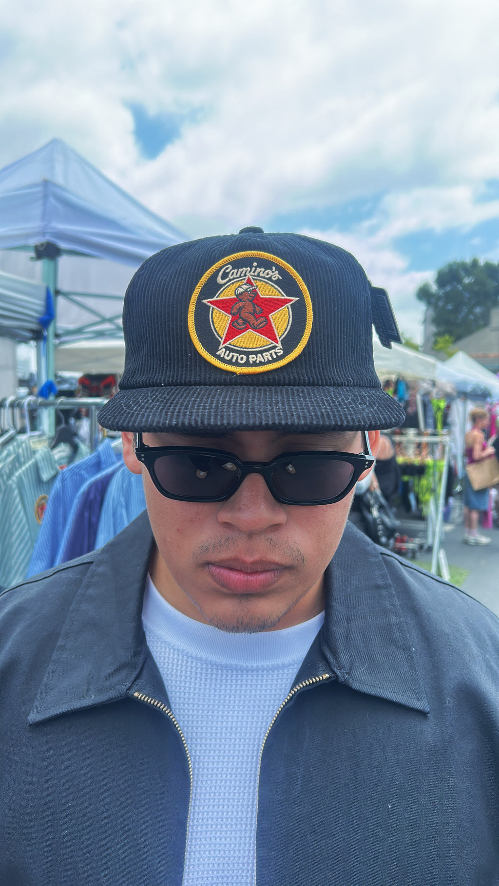 Camino’s Auto Parts Unstructured Fit Black Corduroy Hat-Official Logo