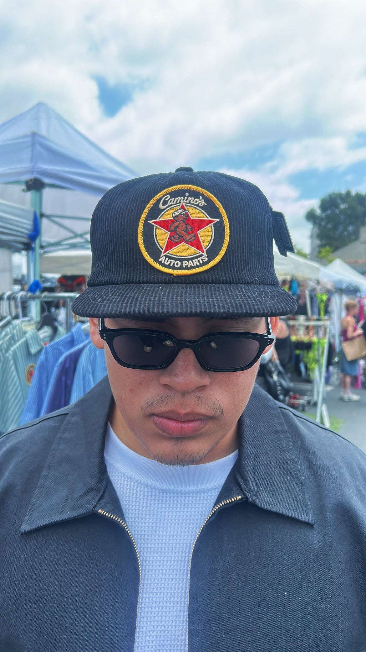 Camino’s Auto Parts Unstructured Fit Black Corduroy Hat-Official Logo