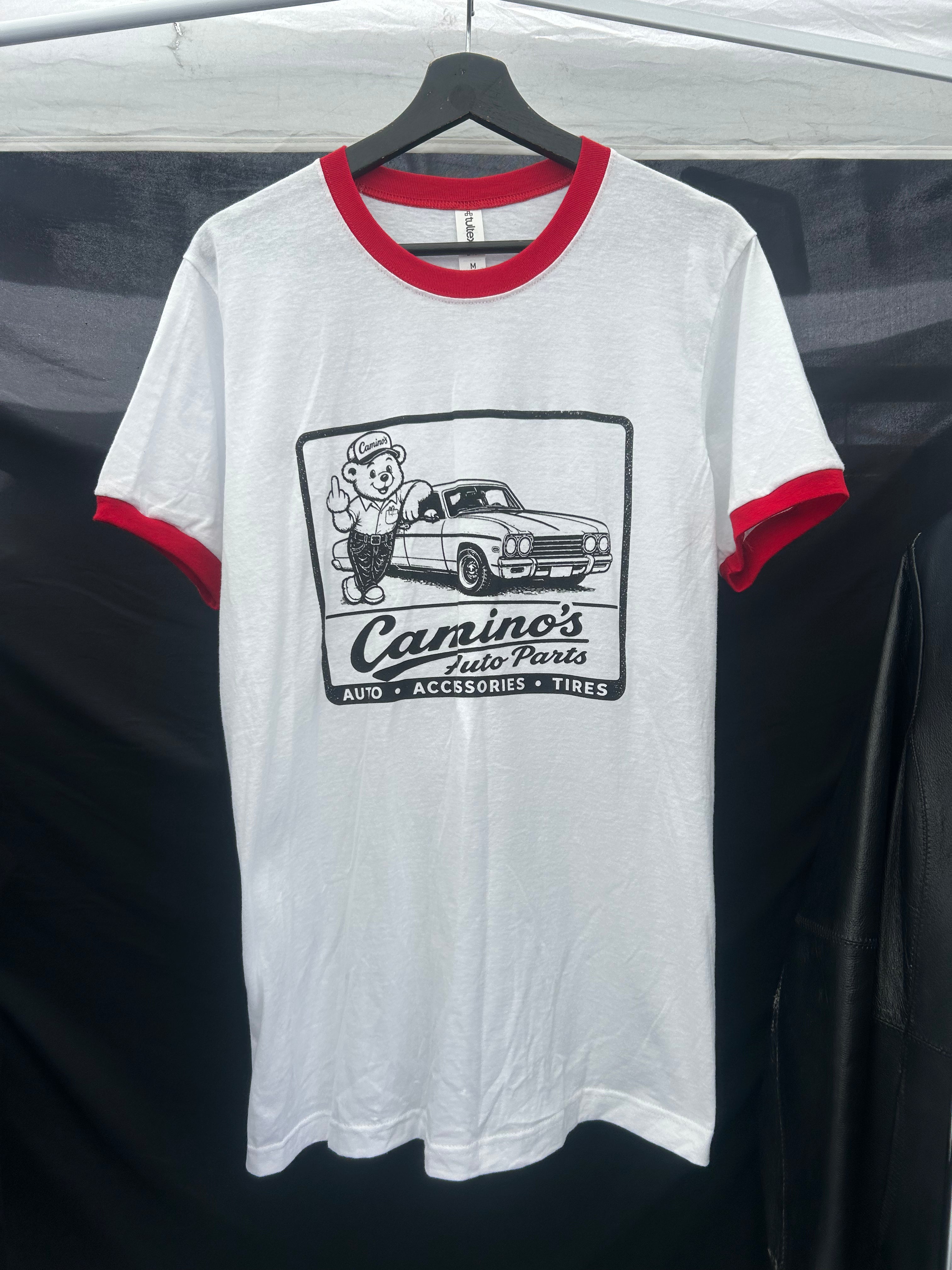 Camino’s Auto Parts “Flip The Bird” Ringer Tee